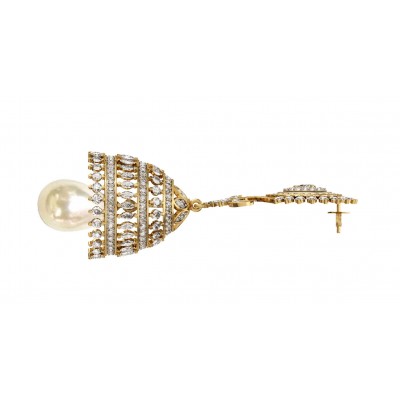 Diamond & pearl Jhumkis